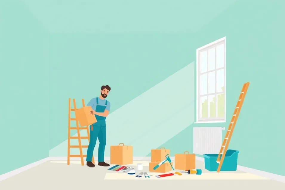 Intérieur rénové après travaux de peinture à Sassenage