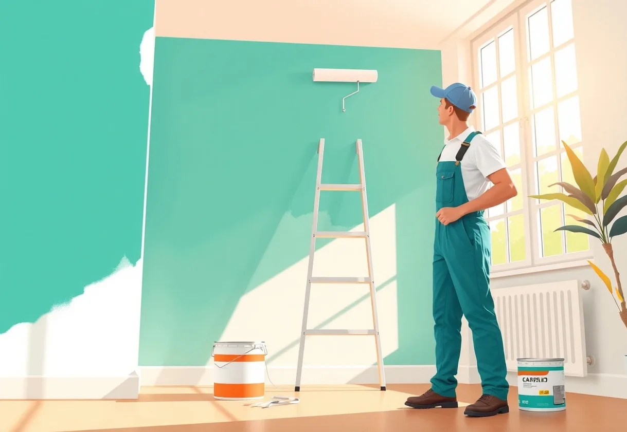 Peintre Sassenage 38360 en intervention sur un chantier
